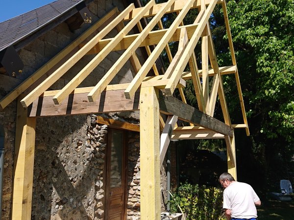Extension de maison, Charpente Bois